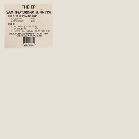 Sax Featuring El Finesse - The EP