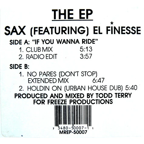 Sax Featuring El Finesse - The EP