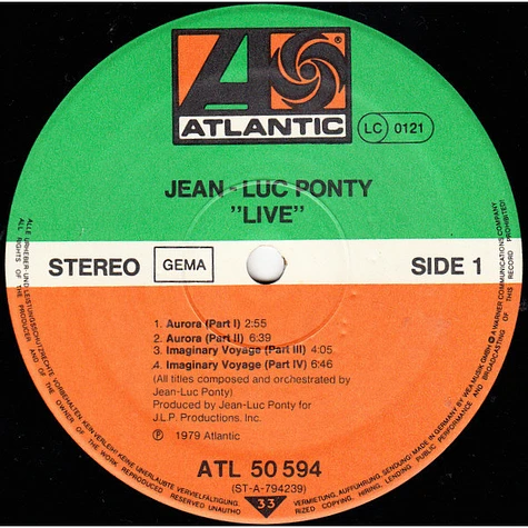 Jean-Luc Ponty - Live