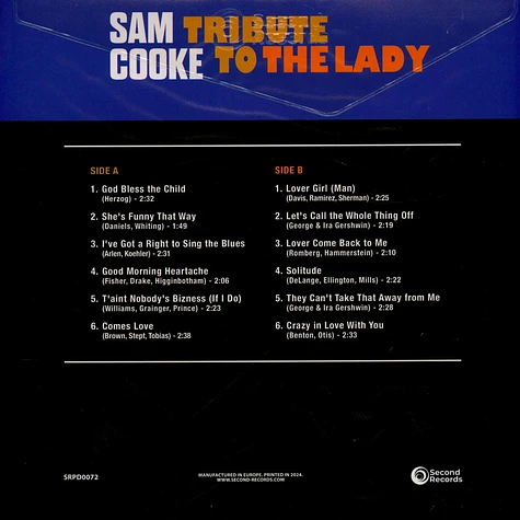 Sam Cooke - Tribute To The Lady