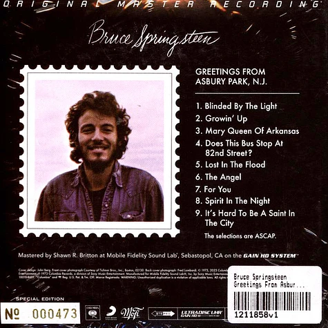 Bruce Springsteen - Greetings From Asbury Park Numbered Hybrid SACD