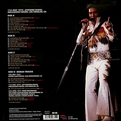 Elvis Presley - Live In Los Angeles 1974 Black Vinyl Edition