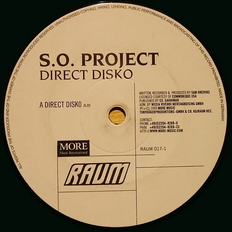 S.O. Project - Direct Disko