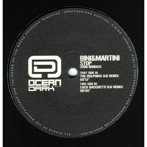 Bini & Martini - Stop (2006 Remixes)