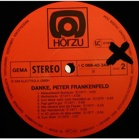 Peter Frankenfeld - Danke, Peter Frankenfeld (Seine Berühmtesten Lieder Und Szenen)