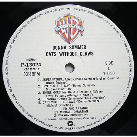 Donna Summer - Cats Without Claws