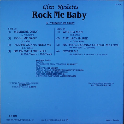 Glen Ricketts - Rock Me Baby