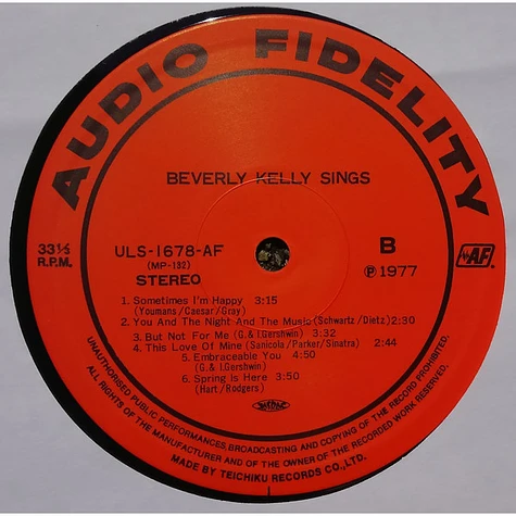 Bev Kelly With The Pat Moran Trio - Beverly Kelly Sings With The Pat Moran Trio