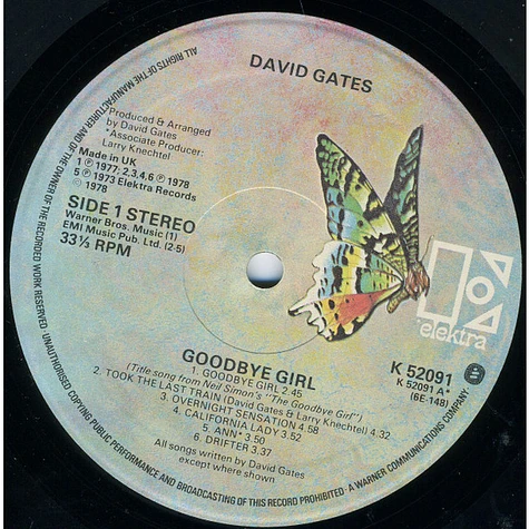 David Gates - Goodbye Girl