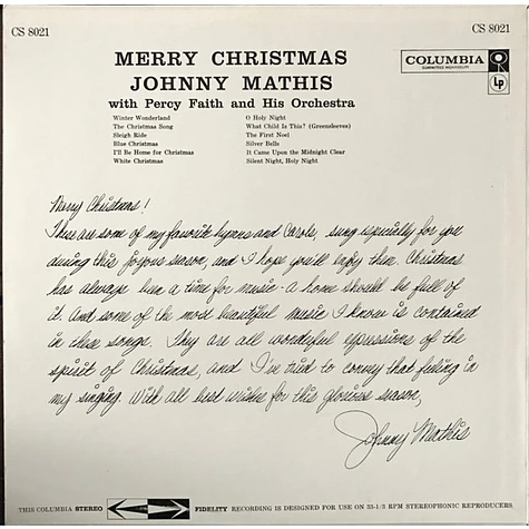 Johnny Mathis - Merry Christmas