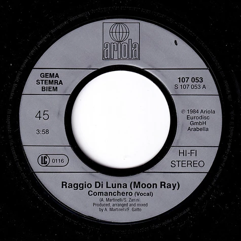 Raggio Di Luna - Comanchero