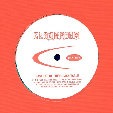 Cloakroom - Last Leg Of The Human Table Clear W/ Red Blob Vinyl Edition