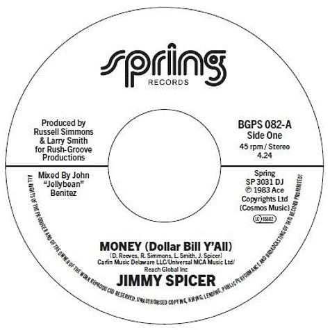 Jimmy Spicer - Money (Dollar Bill Y'all)