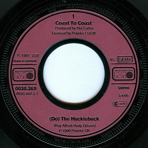 Coast To Coast - (Do) The Hucklebuck