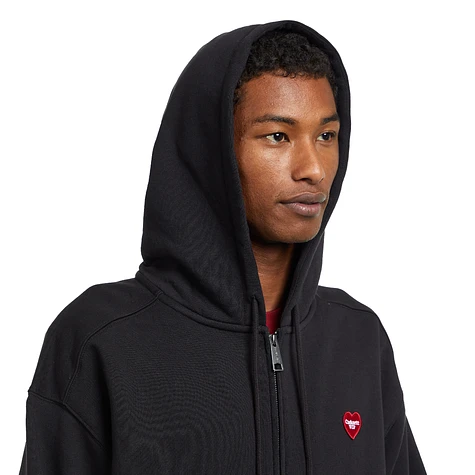 Carhartt WIP - Hooded Heart II Hartt Sweat Jacket (Black) | HHV