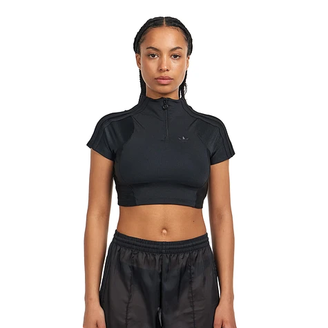 adidas - Zip-Up Crop Top (Black) | HHV
