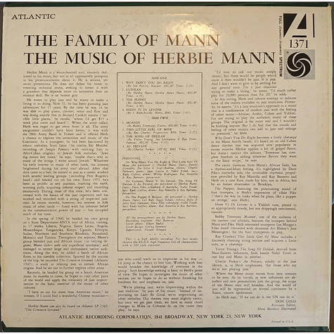 The Family Of Mann - The Music Of Herbie Mann