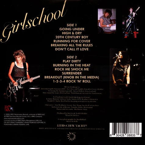 Girlschool - Play Dirty Red Vinyl Edition