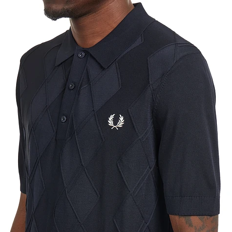 Fred Perry - Cable Knitted Shirt (Navy) | HHV
