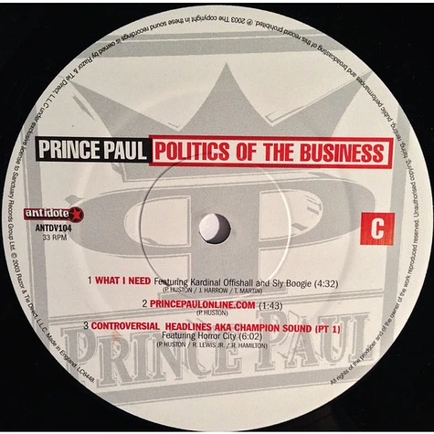 Prince Paul - Politics Of The Business