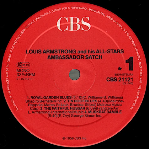 Louis Armstrong And His All-Stars - Ambassador Satch