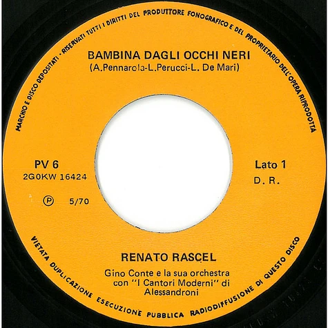 Renato Rascel - Bambina Dagli Occhi Neri / Renatino E La Coscienza