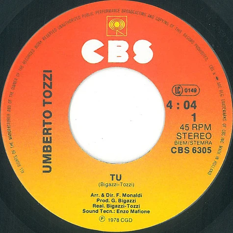 Umberto Tozzi - Tu