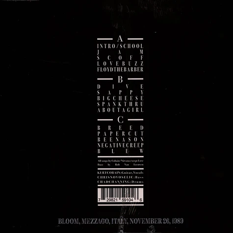 Nirvana - In The Bloom - Italy November 1989