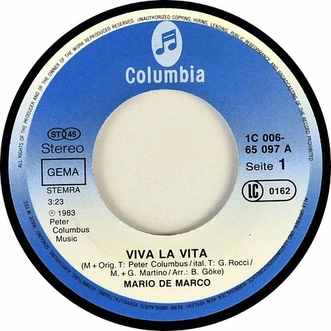 Mario De Marco - Viva La Vita