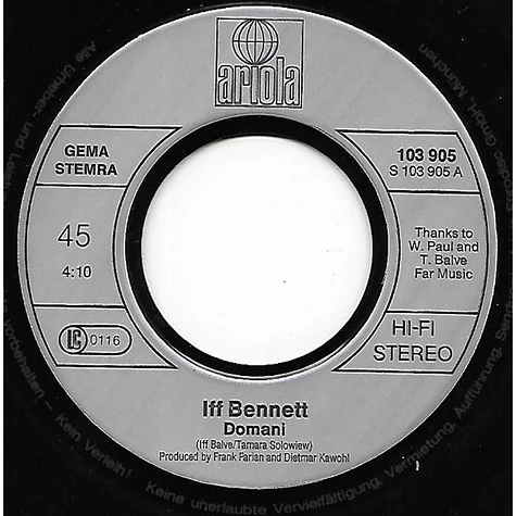 Iff Bennett - Domani