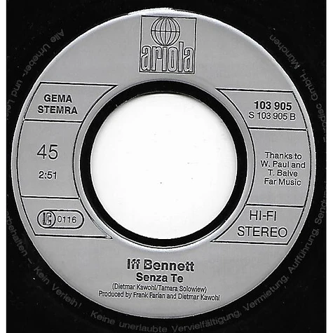 Iff Bennett - Domani