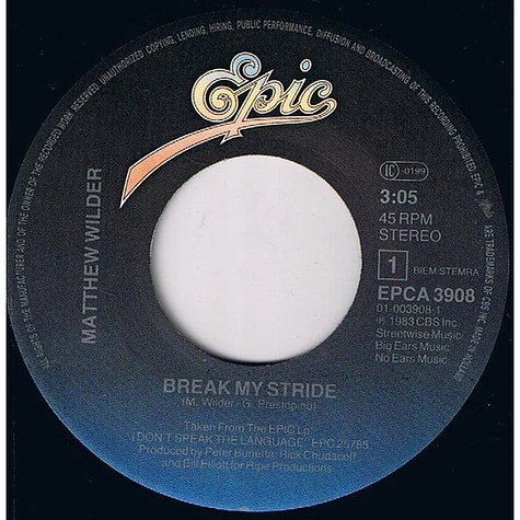 Matthew Wilder - Break My Stride