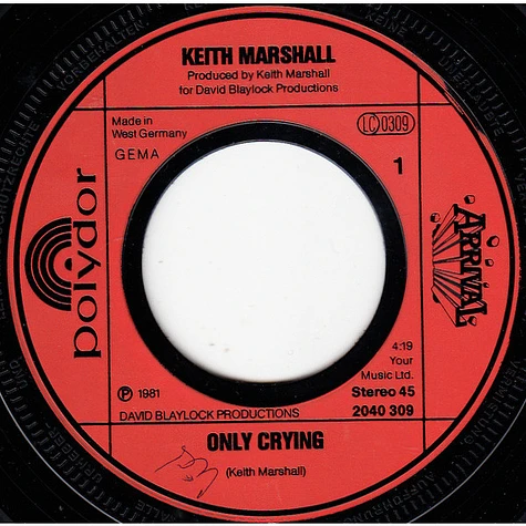 Keith Marshall - Only Crying