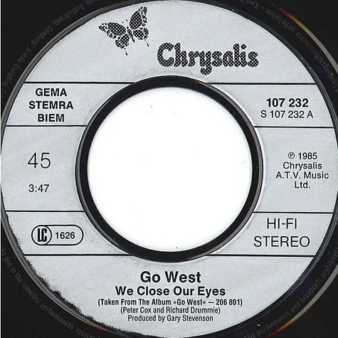 Go West - We Close Our Eyes