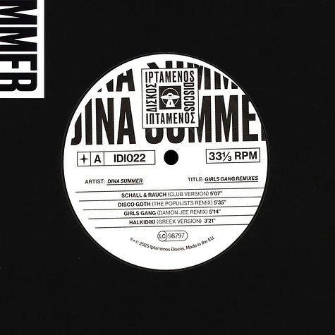 Dina Summer - Girls Gang Remixes White Vinyl Edition