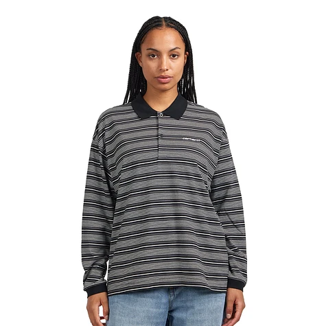 Carhartt WIP - W' L/S Largo Polo T-Shirt (Largo Stripe / Black) | HHV