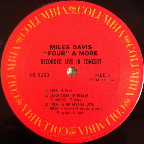 Miles Davis - 'Four' & More - Recorded Live In Concert