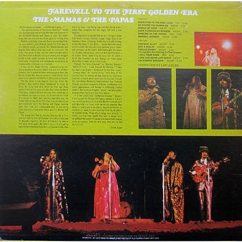 The Mamas & The Papas - Farewell To The First Golden Era