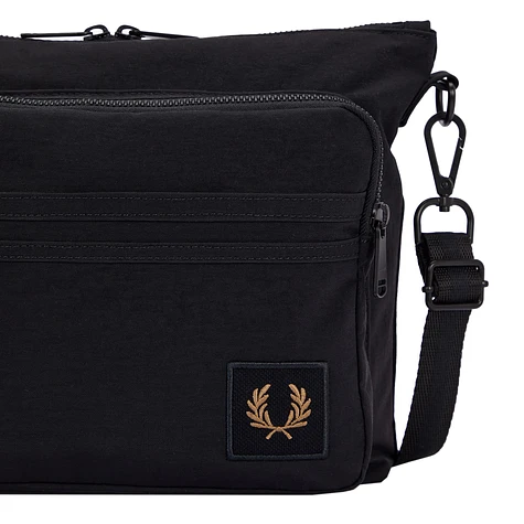 Fred Perry - Nylon Badge Crossbody Bag (Black) | HHV