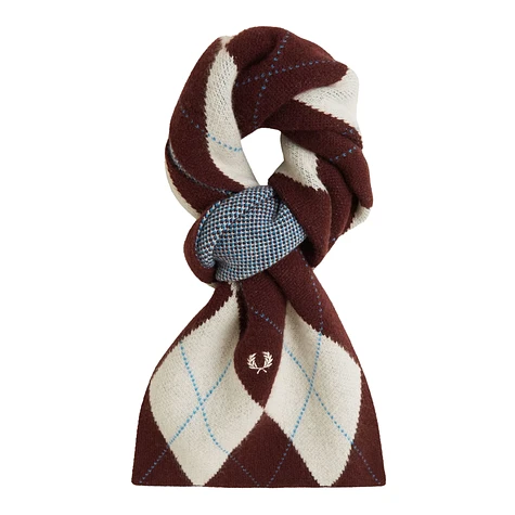 Fred Perry - Brushed Argyle Scarf (Ecru) | HHV