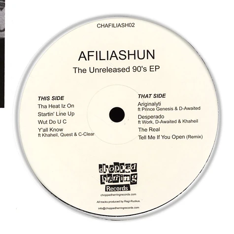 Afiliashun - The Unreleased 90's EP