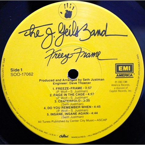 The J. Geils Band - Freeze-Frame