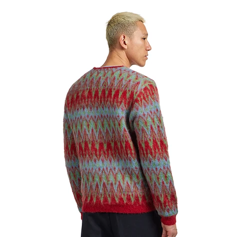 Beams Plus - Cardigan Double Jacquard Chevron Pattern