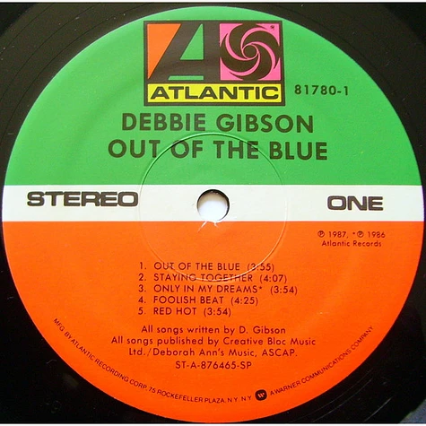 Debbie Gibson - Out Of The Blue