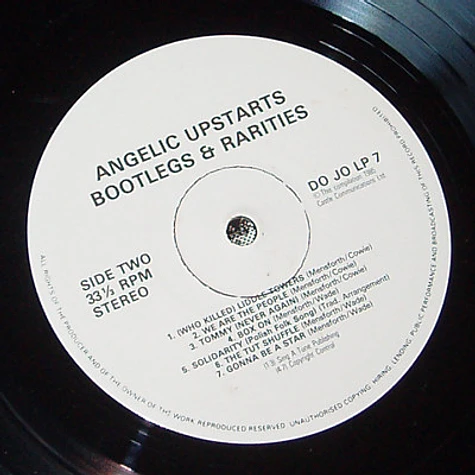 Angelic Upstarts - Bootlegs And Rarities