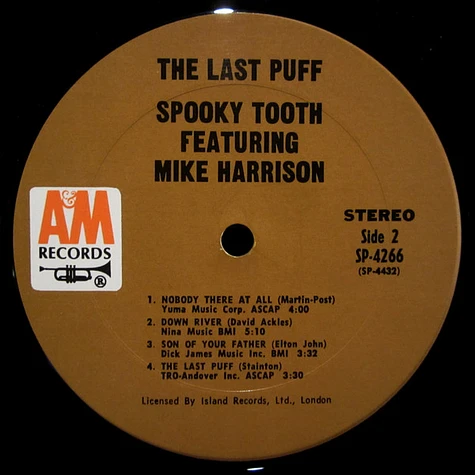 Spooky Tooth Featuring Mike Harrison - The Last Puff