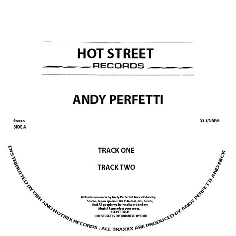 Andy Perfetti - Track Ep Red Vinyl Edtion