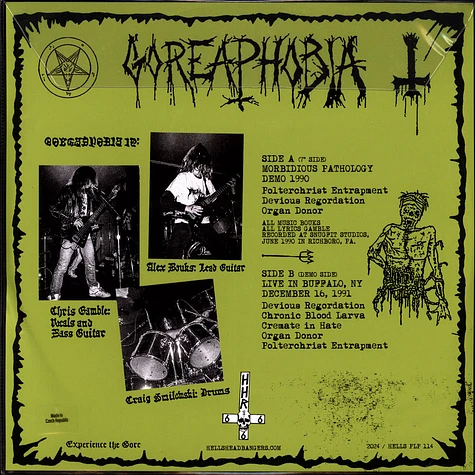 洋楽 Goreaphobia Morbidious Pathology 7EP Goreaphobia - Morbidious Pathology Picture Disc Edition