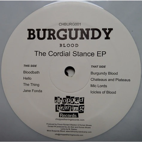 Burgundy Blood - The Cordial Stance