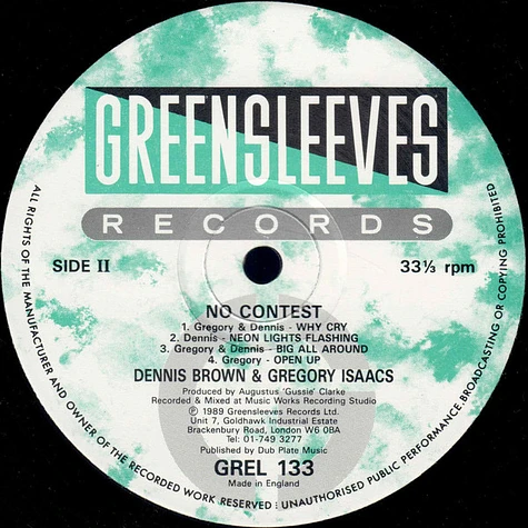 Gregory Isaacs & Dennis Brown - No Contest